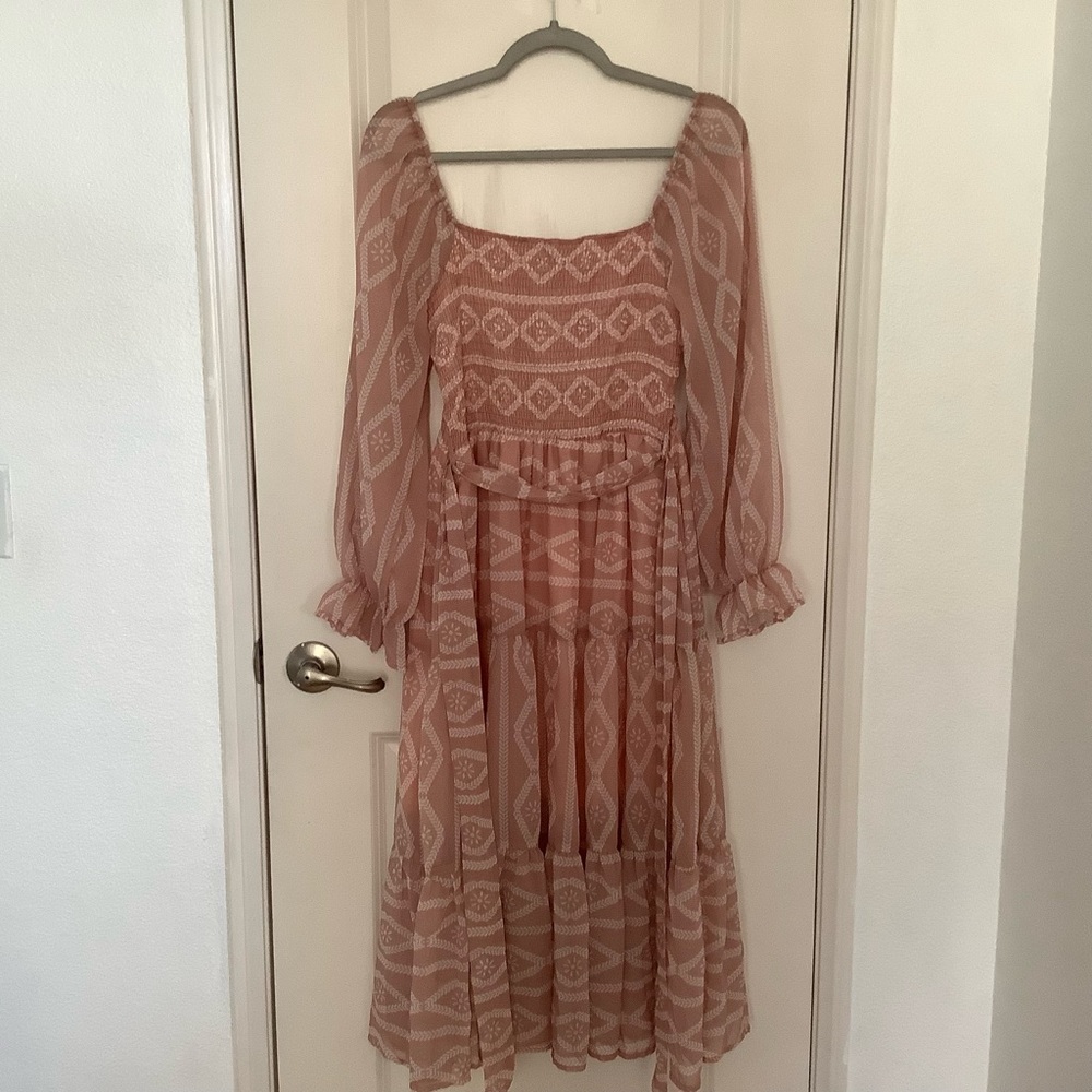 NWT New Simplee Appeal Dress long sleeve shoulder off Size Large - Picture 6 of 13